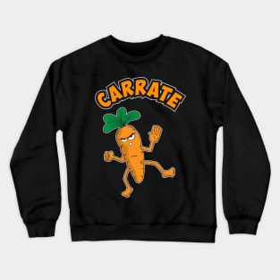 Cute & Funny Carrate Karate Training Carrot Pun Crewneck Sweatshirt